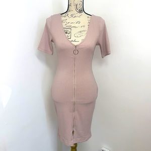 New Ribbed Nude Dress